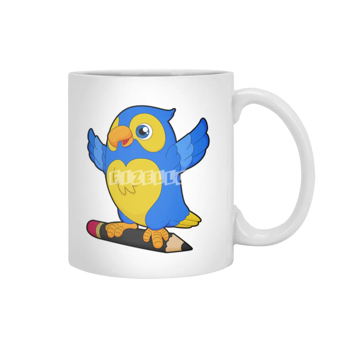 Parrot with Pencil Beyaz Kupa