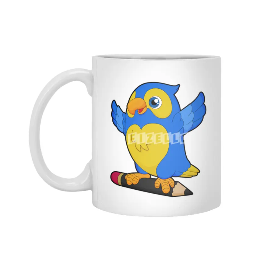 Parrot with Pencil Beyaz Kupa