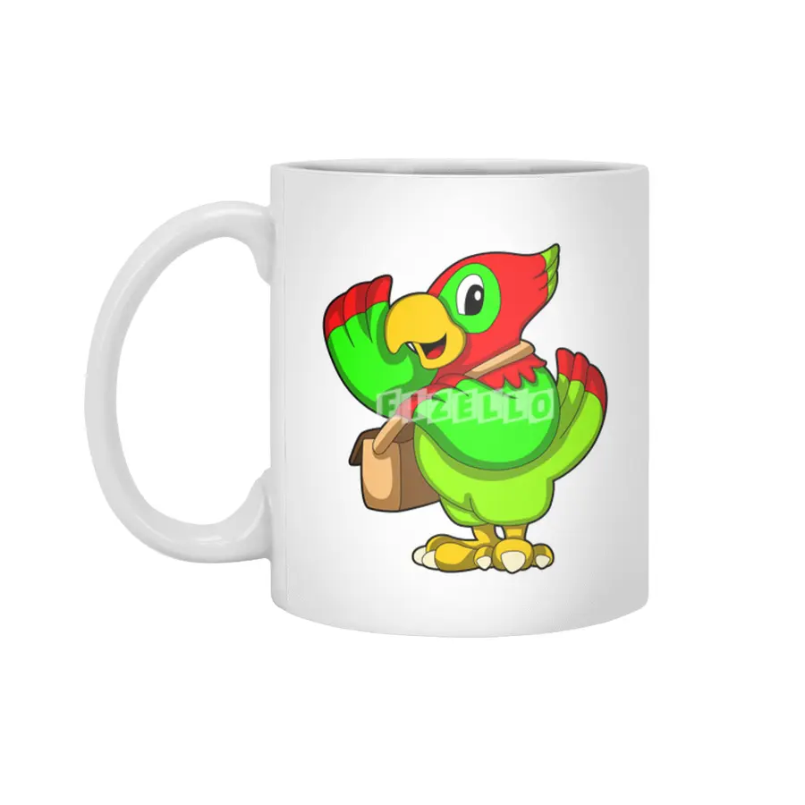 Parrot with Purse Beyaz Kupa