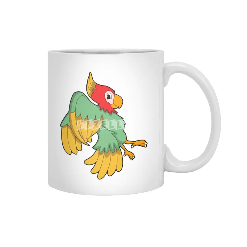 Parrot with red Head Beyaz Kupa