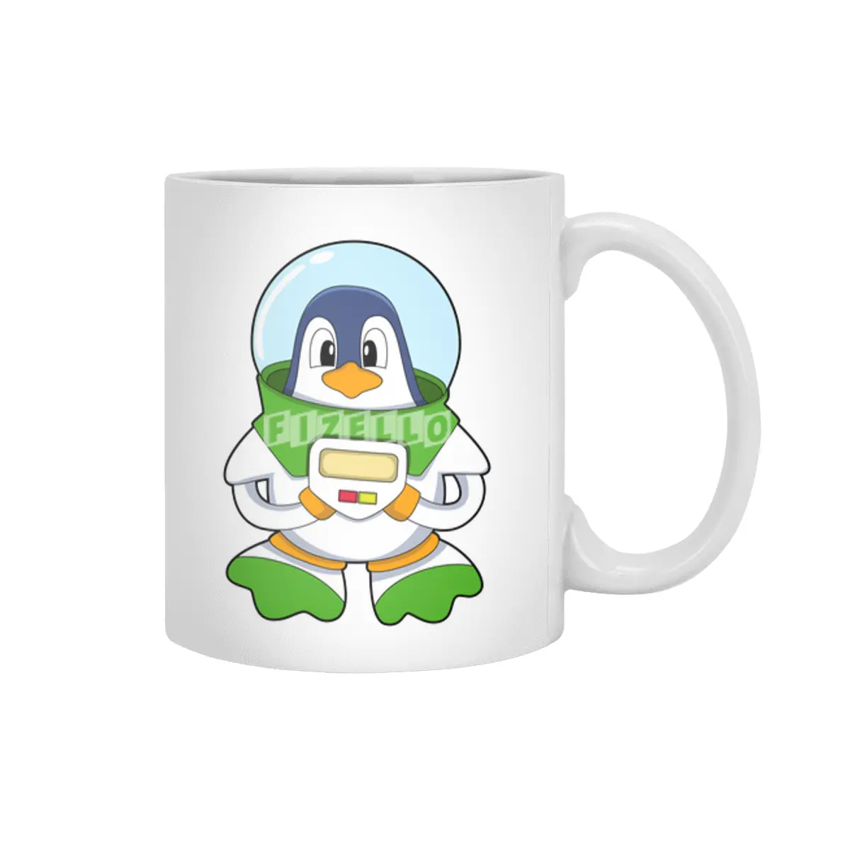 Penguin as Astronaut with Costume Beyaz Kupa