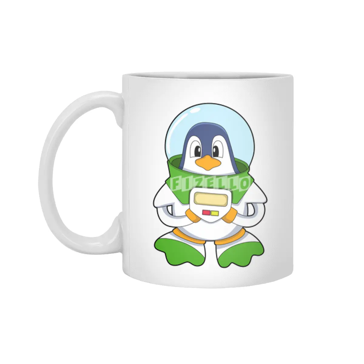 Penguin as Astronaut with Costume Beyaz Kupa