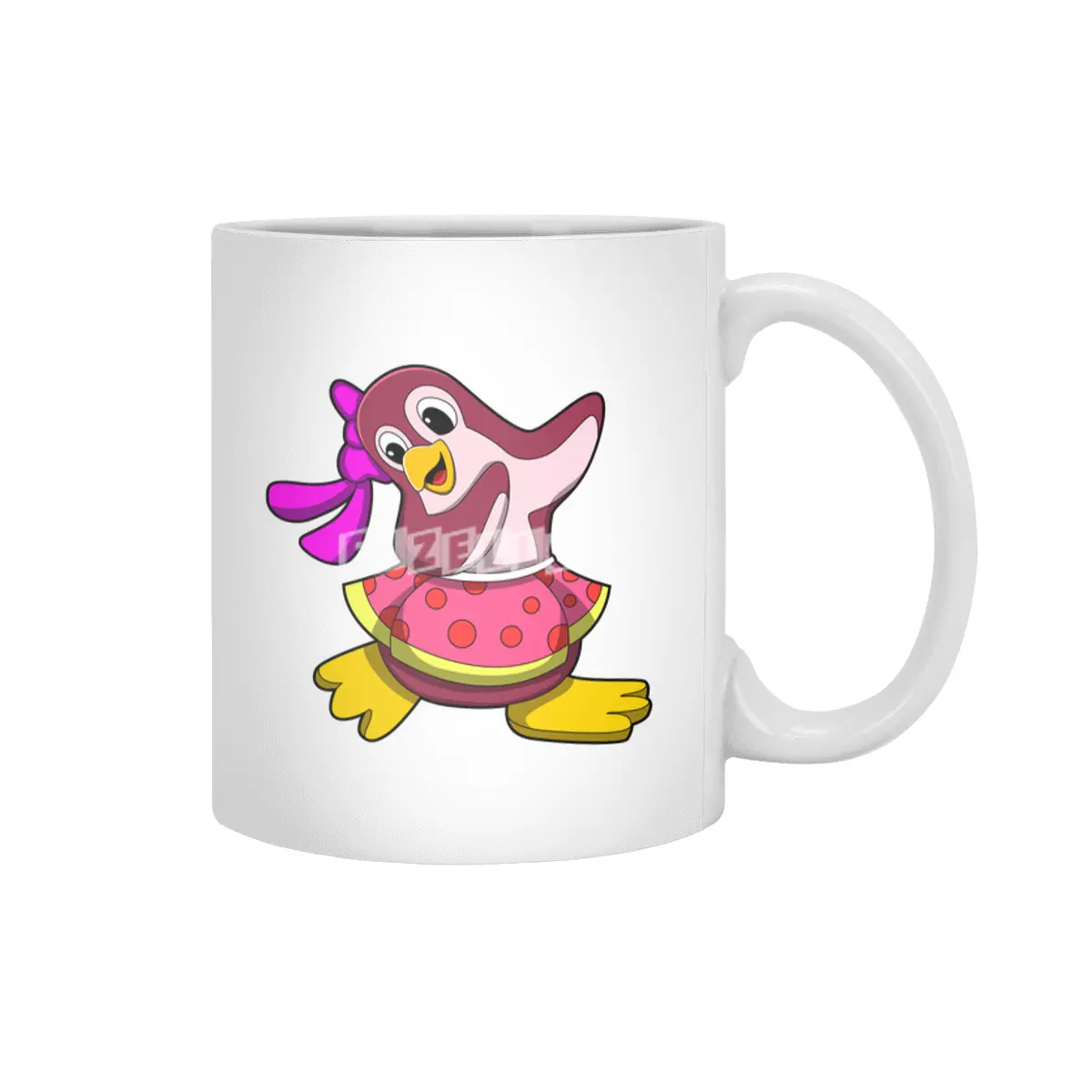 Penguin at Dance with Skirt Beyaz Kupa