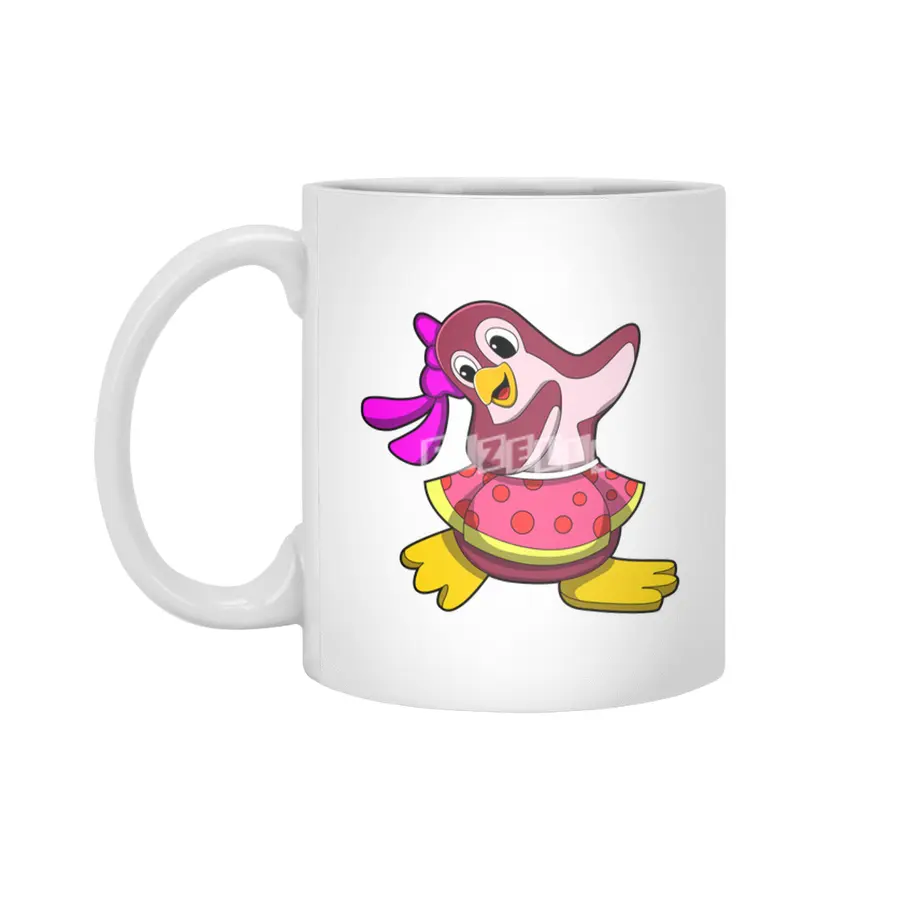 Penguin at Dance with Skirt Beyaz Kupa