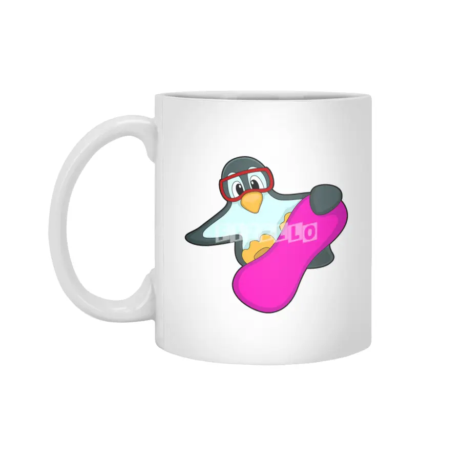 Penguin at Snowboard Sports & Ski goggles Beyaz Kupa