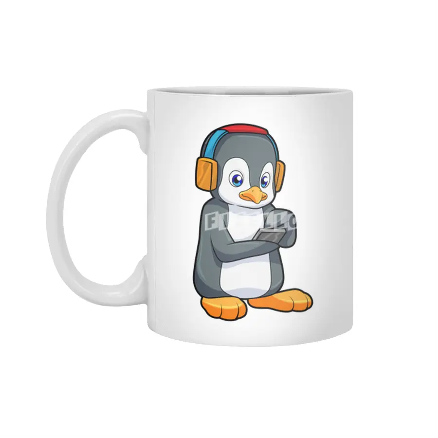 Penguin Music Headphone Beyaz Kupa