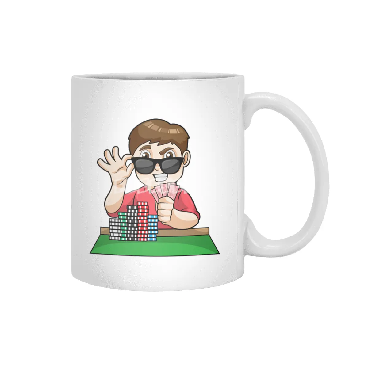 Poker player at Poker with Sunglasses Beyaz Kupa