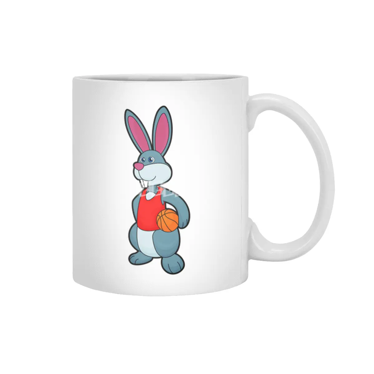 Rabbit as Basketball player with Basketball Beyaz Kupa