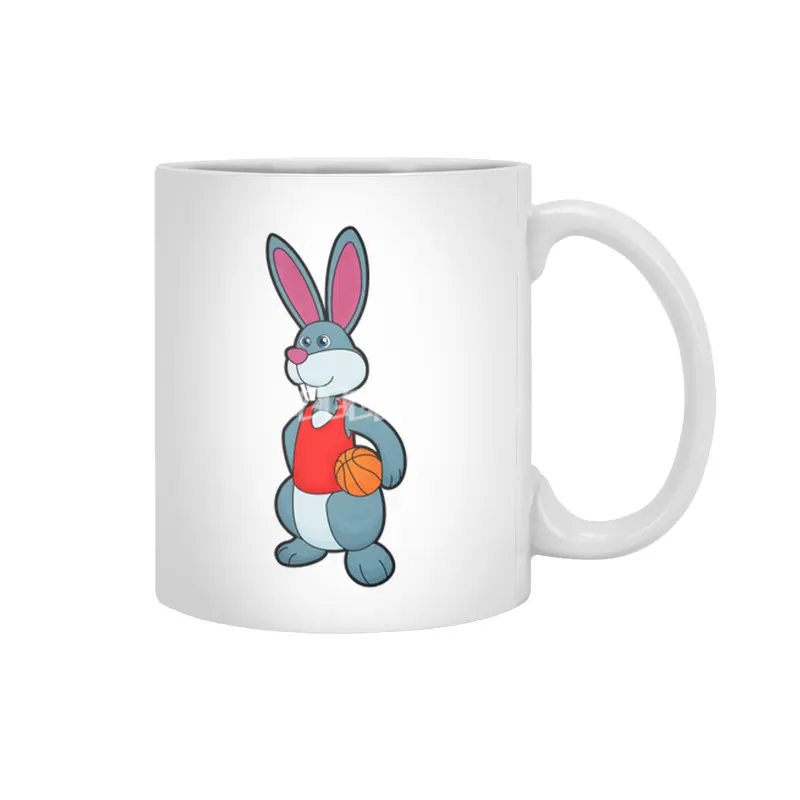 Rabbit as Basketball player with Basketball Beyaz Kupa
