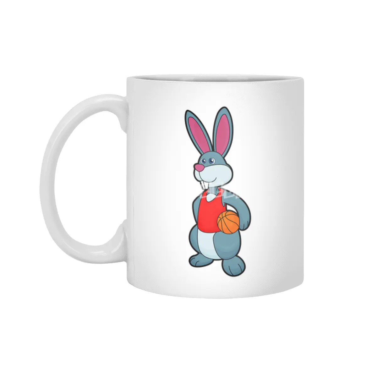 Rabbit as Basketball player with Basketball Beyaz Kupa