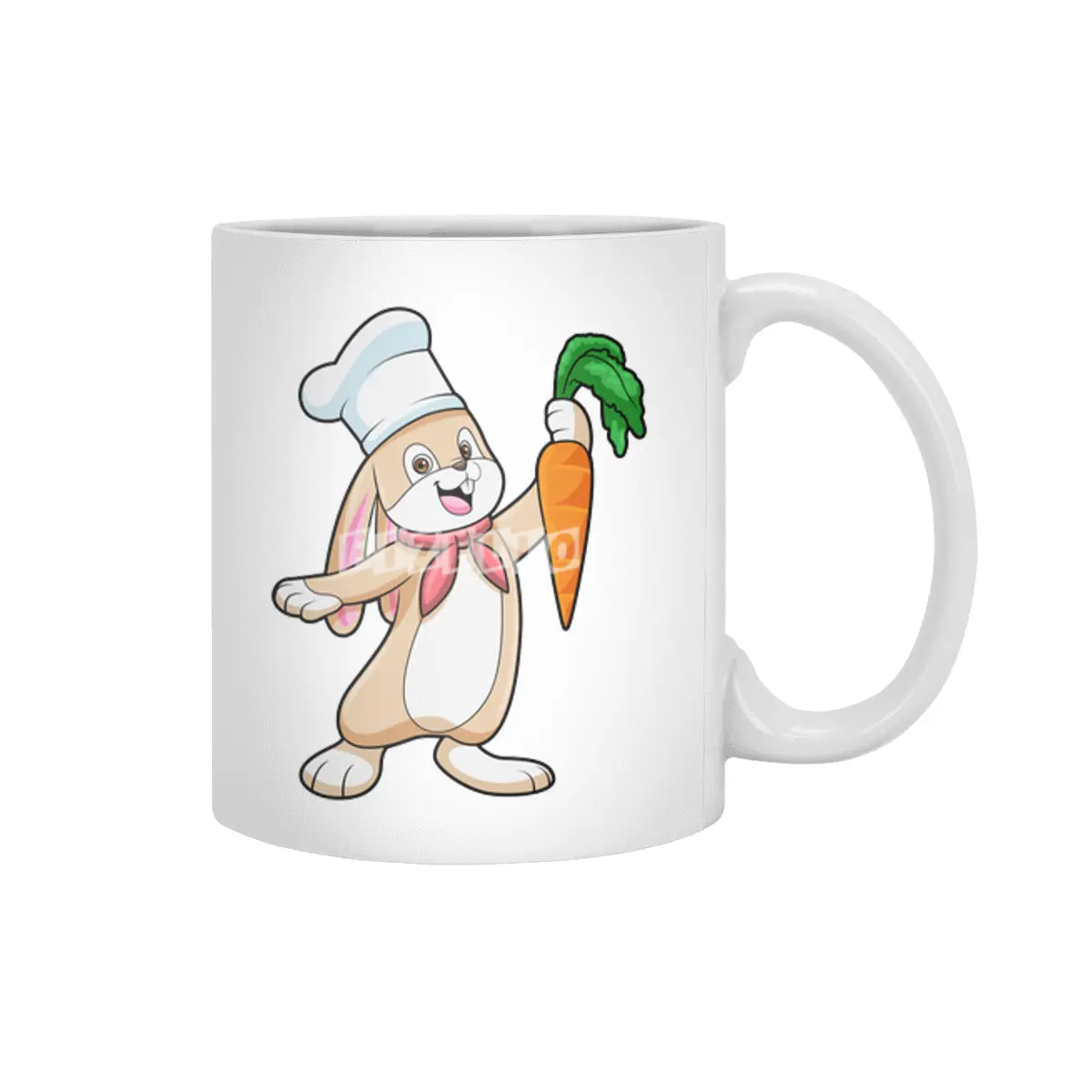 Rabbit as Cook with Carrot Beyaz Kupa