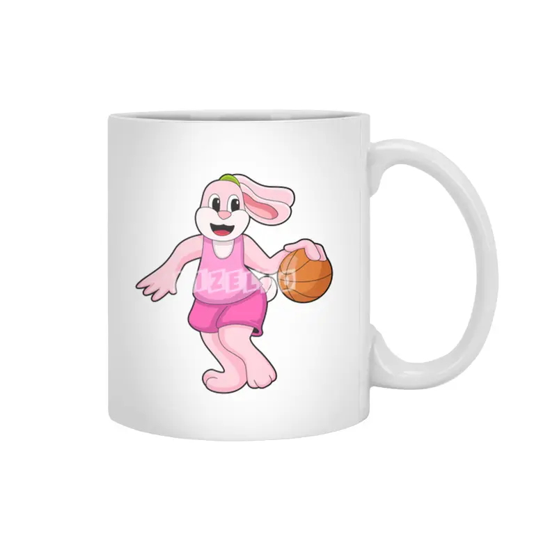 Rabbit at Basketball Sports Beyaz Kupa