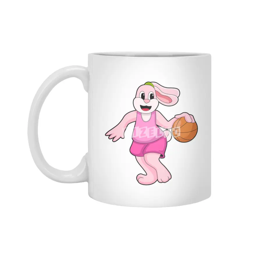 Rabbit at Basketball Sports Beyaz Kupa