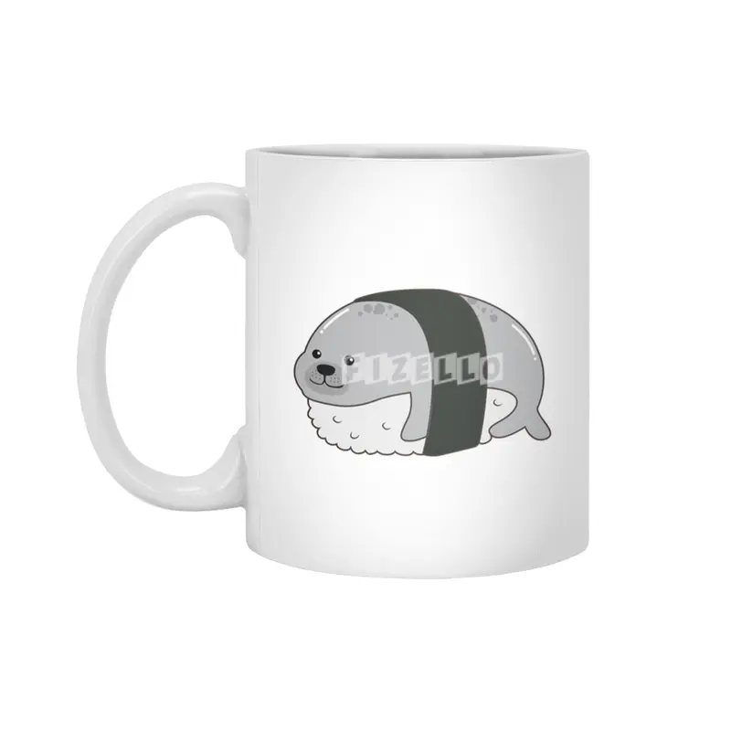 Seal as Sushi Beyaz Kupa