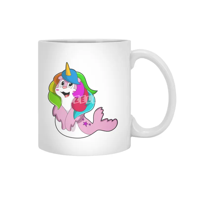 Seal as Unicorn Beyaz Kupa