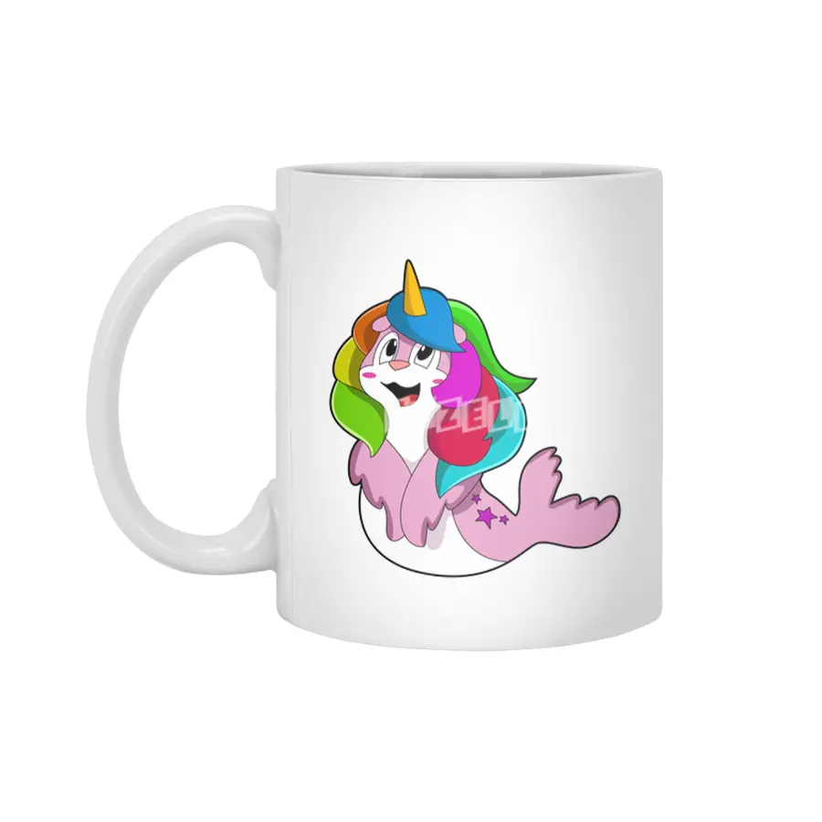 Seal as Unicorn Beyaz Kupa