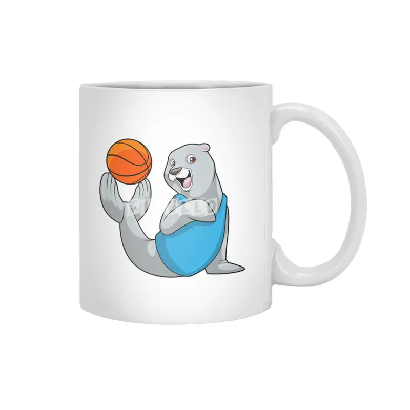 Seal at Basketball Sports Beyaz Kupa