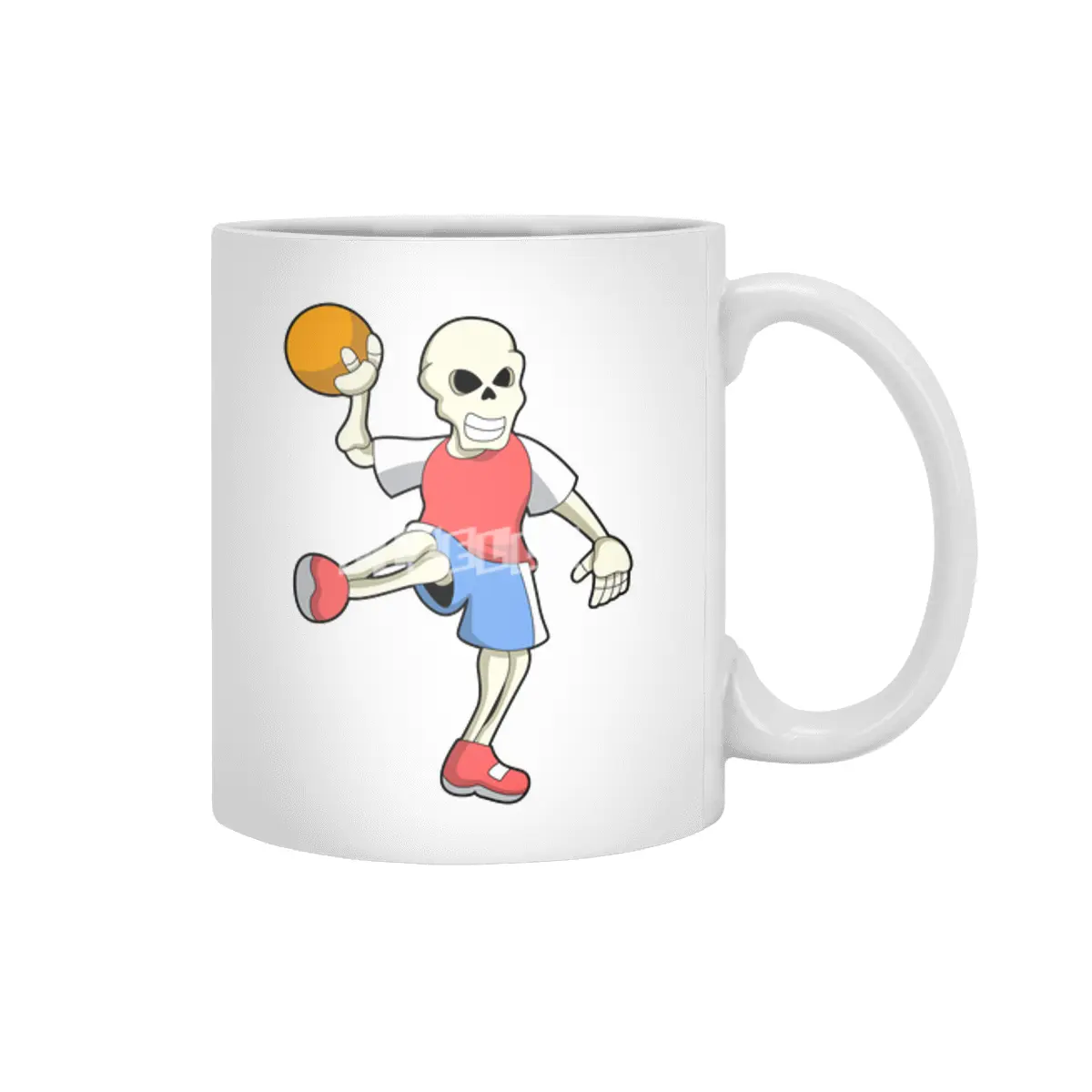 Skeleton at Handball player with Handball Beyaz Kupa