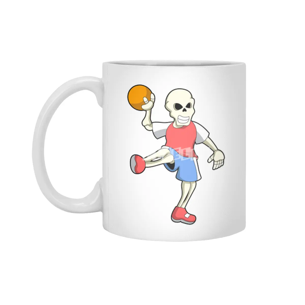 Skeleton at Handball player with Handball Beyaz Kupa