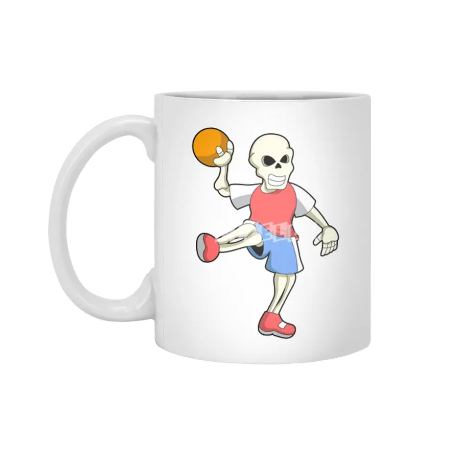 Skeleton at Handball player with Handball Beyaz Kupa
