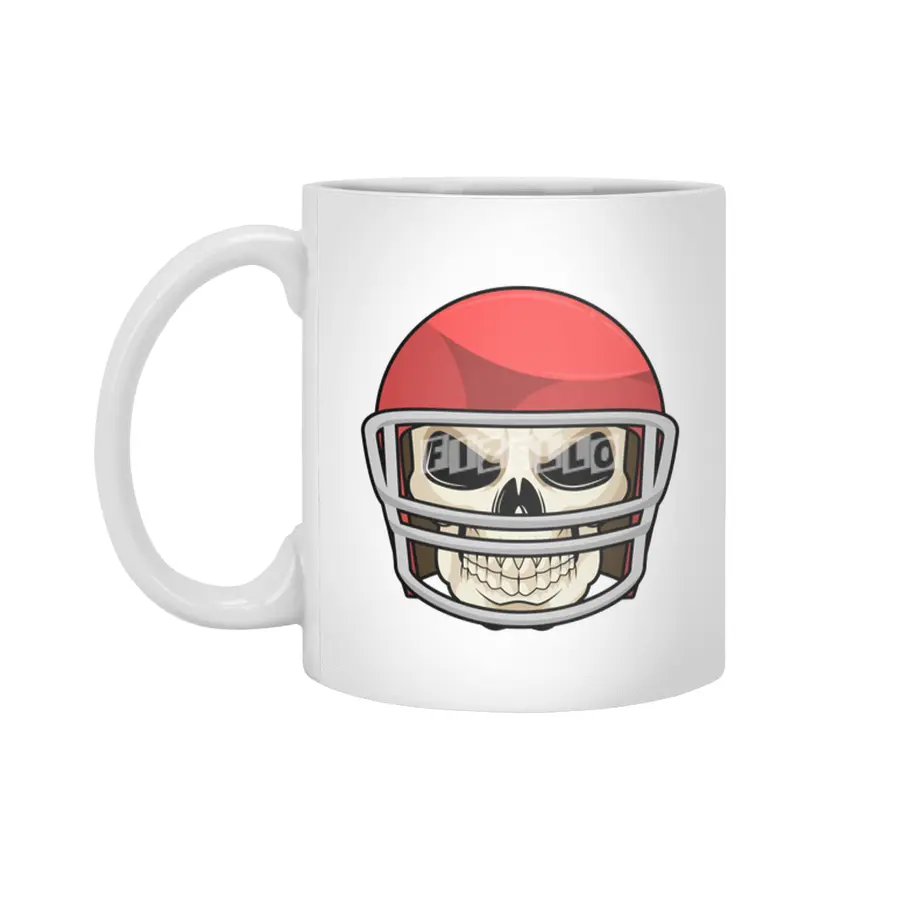 Skull Football Helmet Beyaz Kupa