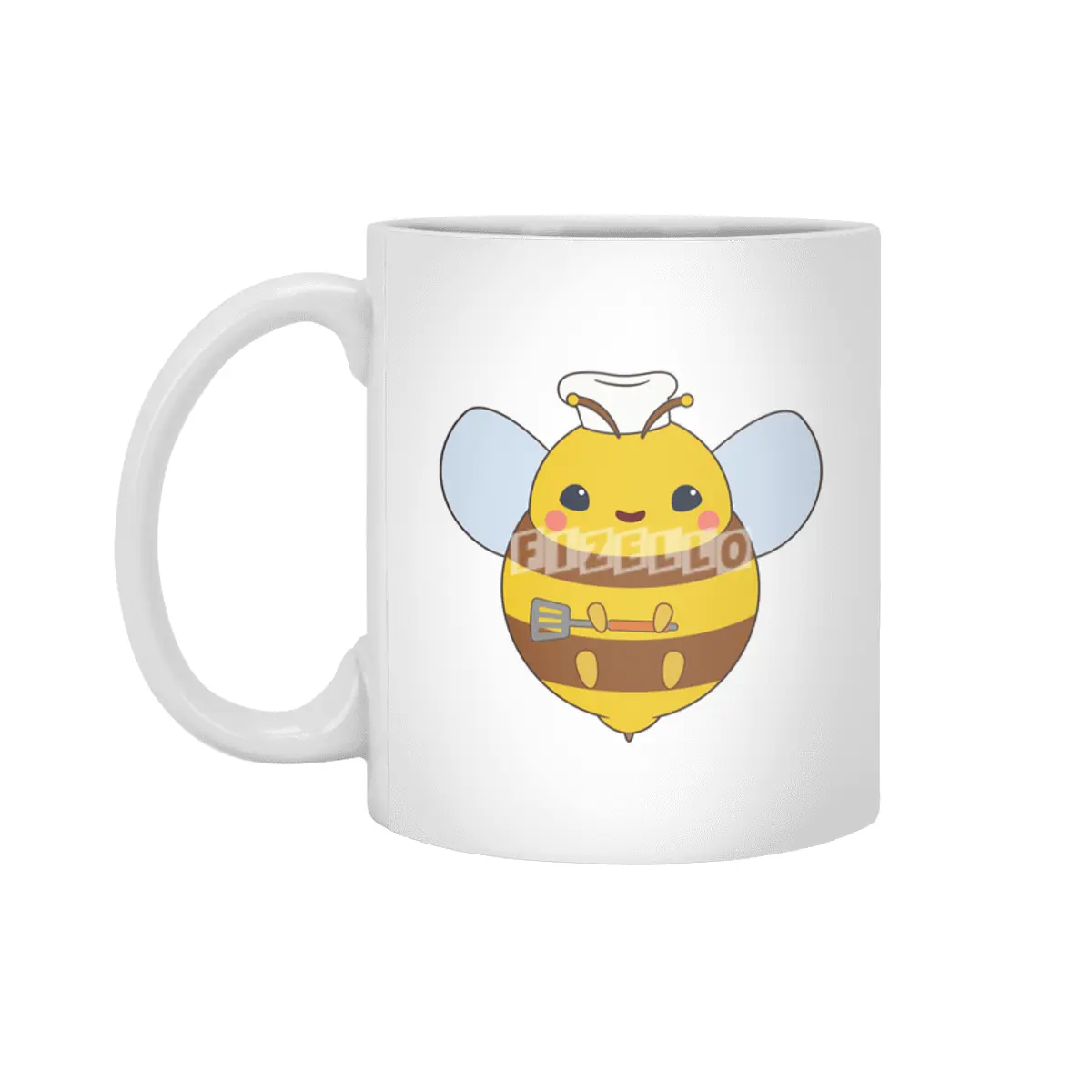 Bee as Cook with Chef's hat & Spatula Beyaz Kupa