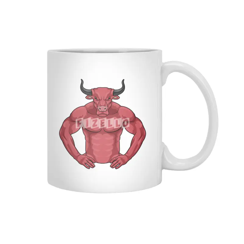 Bull as Bodybuilder extreme Beyaz Kupa
