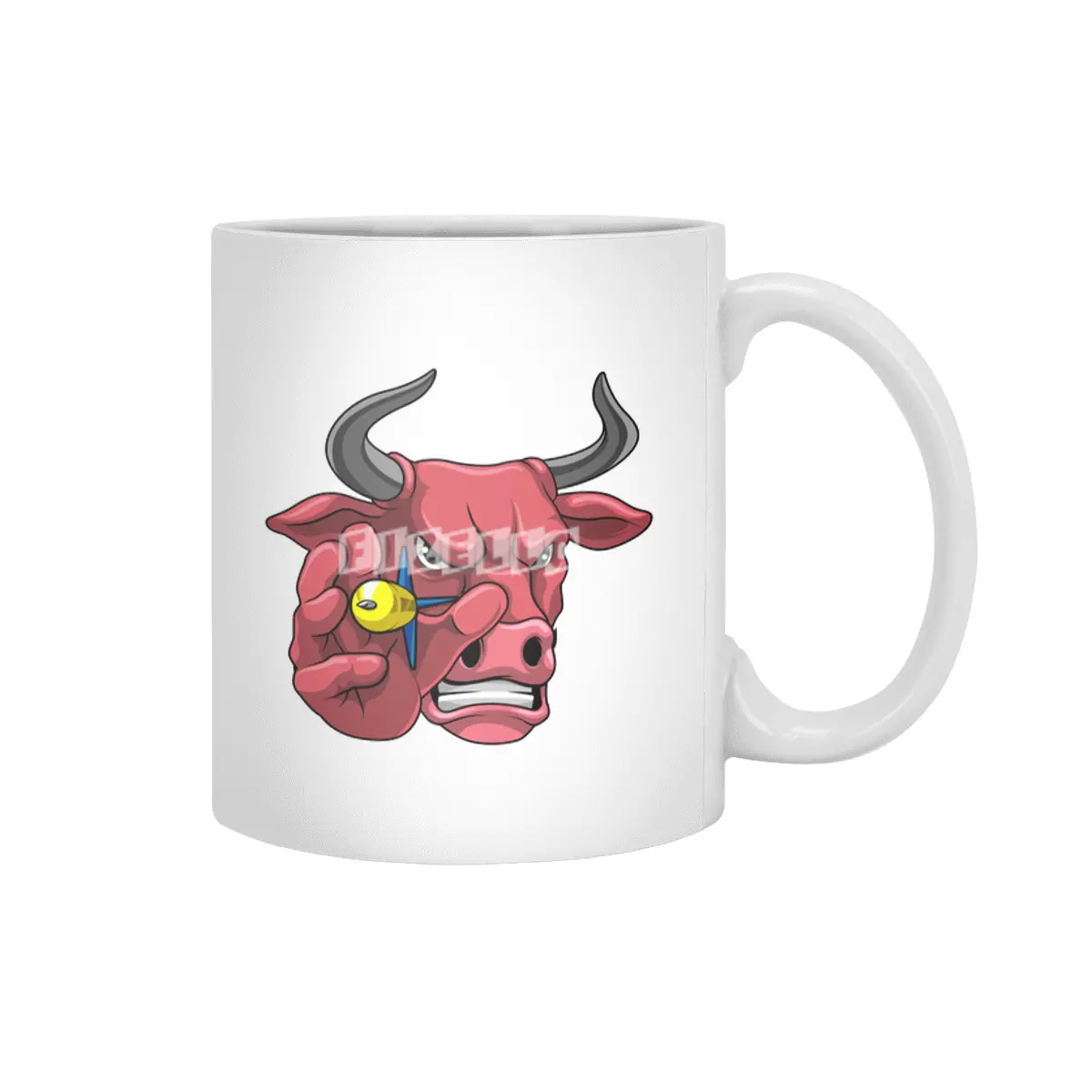 Bull at Darts with Dart Beyaz Kupa
