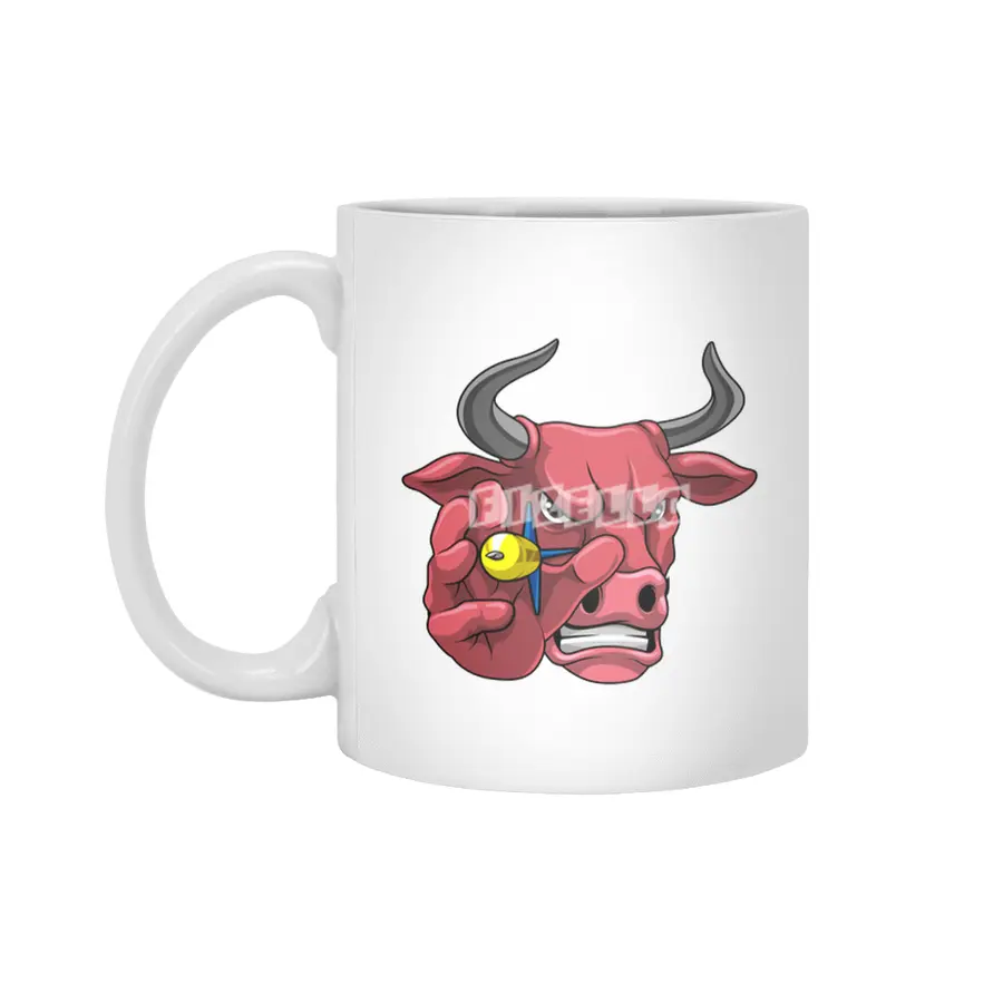 Bull at Darts with Dart Beyaz Kupa