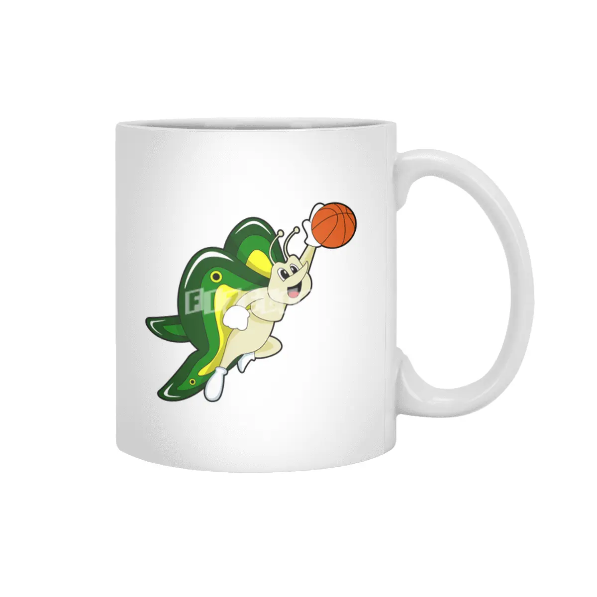 Butterfly at Basketball Sports Beyaz Kupa