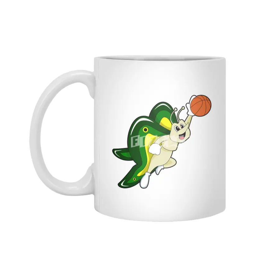 Butterfly at Basketball Sports Beyaz Kupa