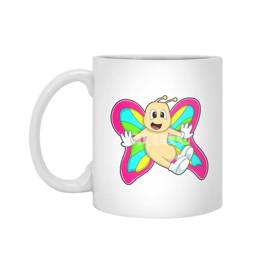 Butterfly colourful Beyaz Kupa