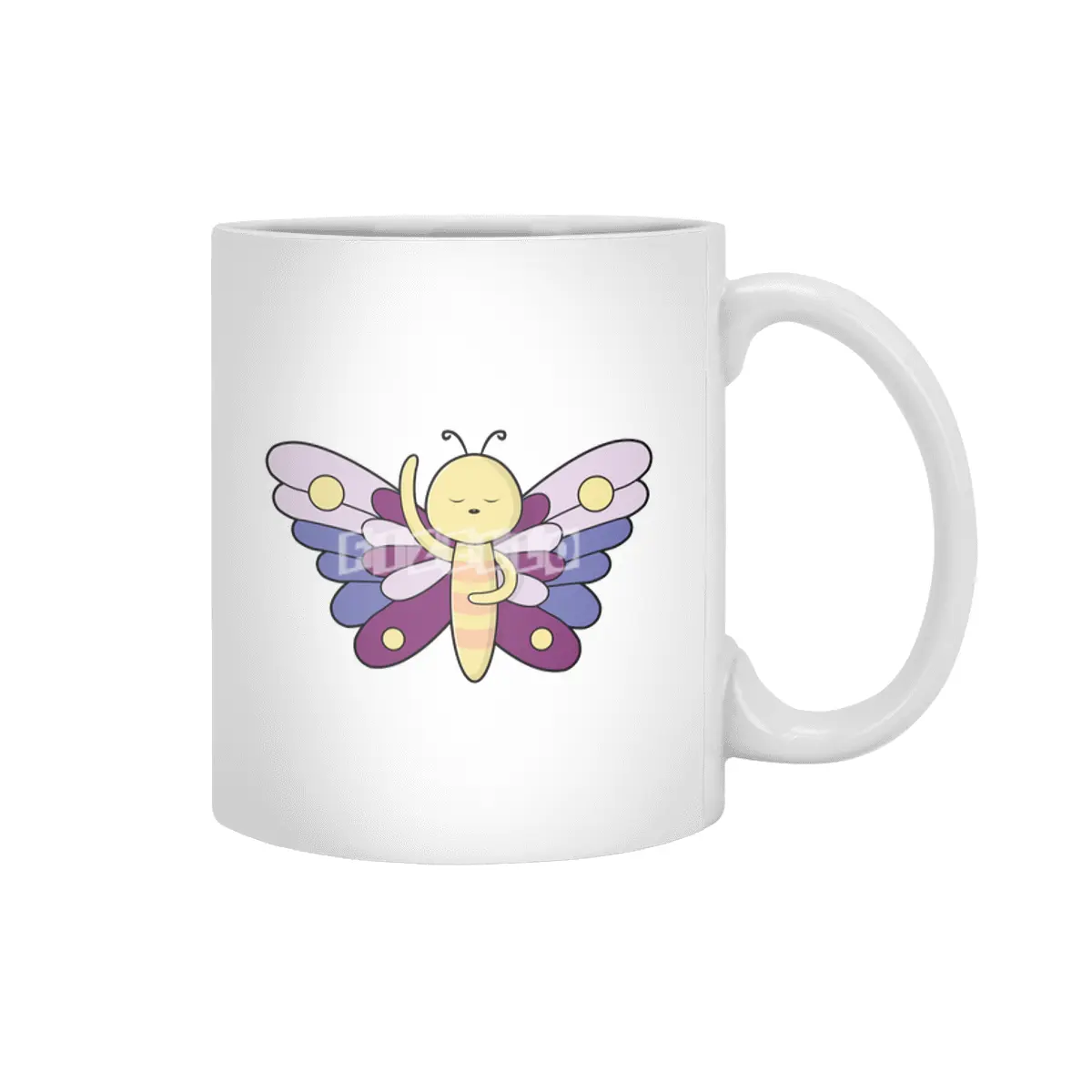Butterfly with Dots Beyaz Kupa