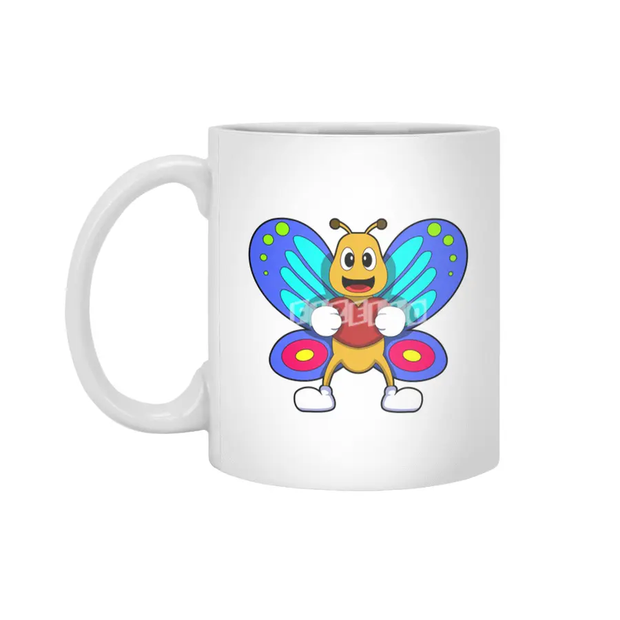 Butterfly with Heart Beyaz Kupa