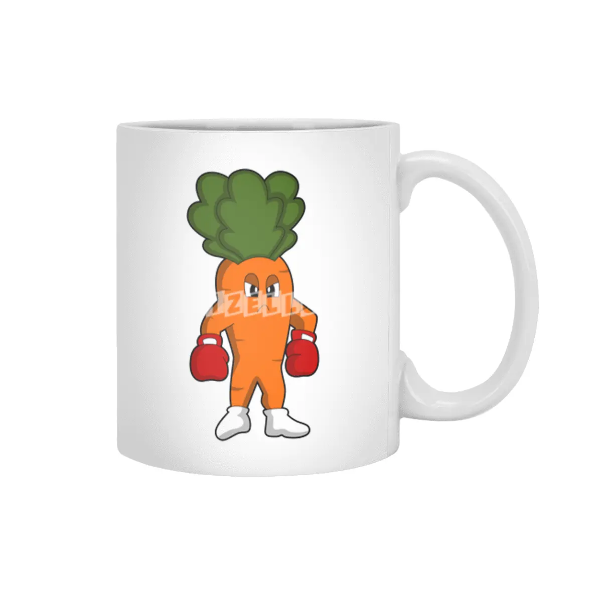 Carrot as Boxer with Boxing gloves Beyaz Kupa