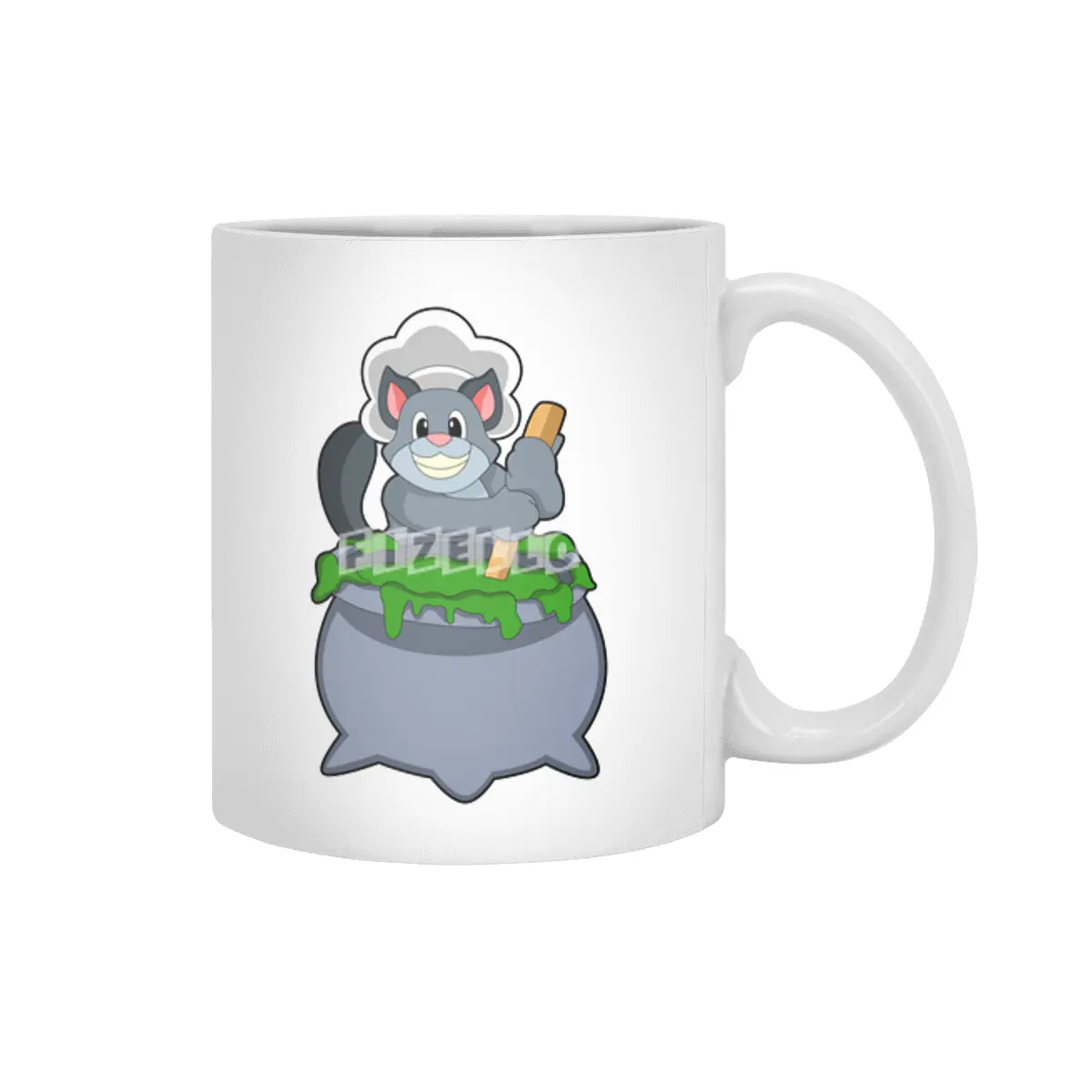Cat as Cook with Magic potion Beyaz Kupa