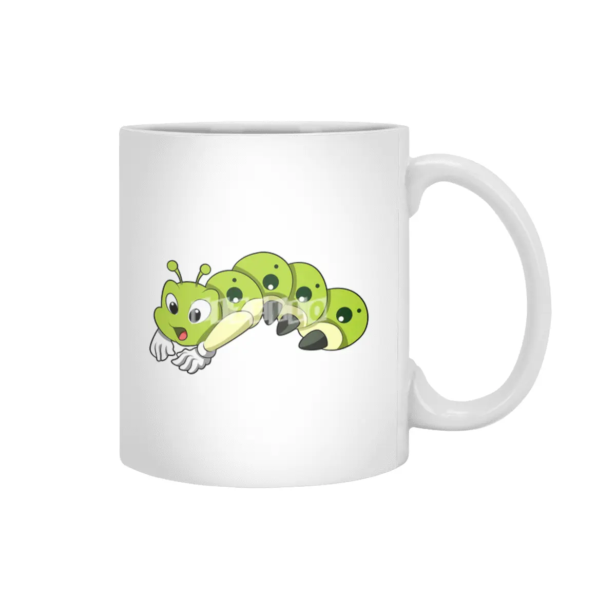 Caterpillar at Yoga Stretching exercises Beyaz Kupa
