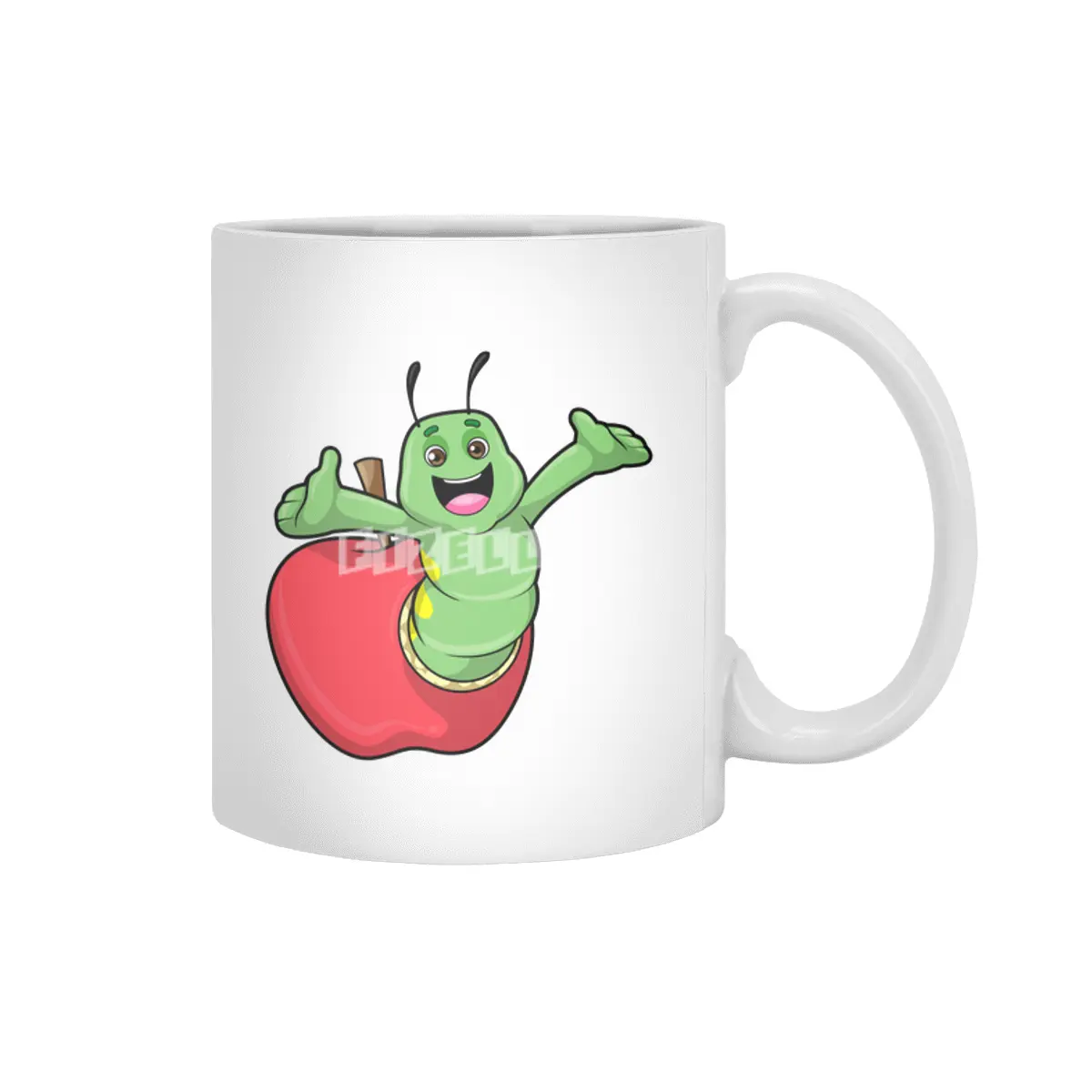 Caterpillar with Apple Beyaz Kupa