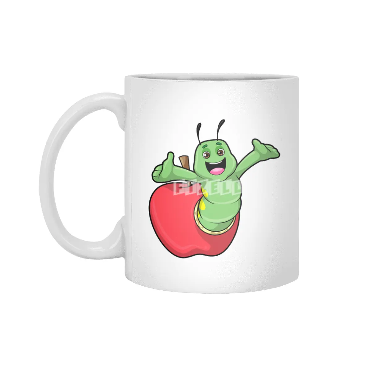 Caterpillar with Apple Beyaz Kupa