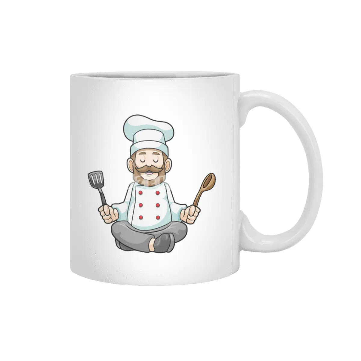Chef with Cooking apron & Wooden spoon at Yoga Beyaz Kupa