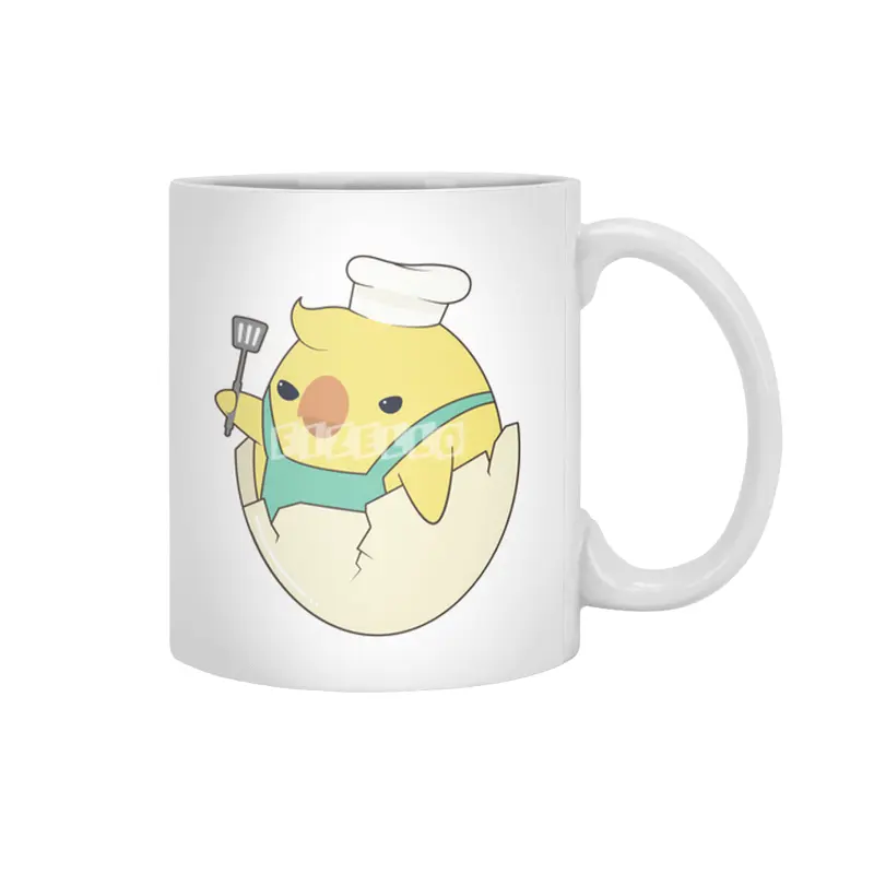 Chick as Cook with Chef's hat & Spatula Beyaz Kupa