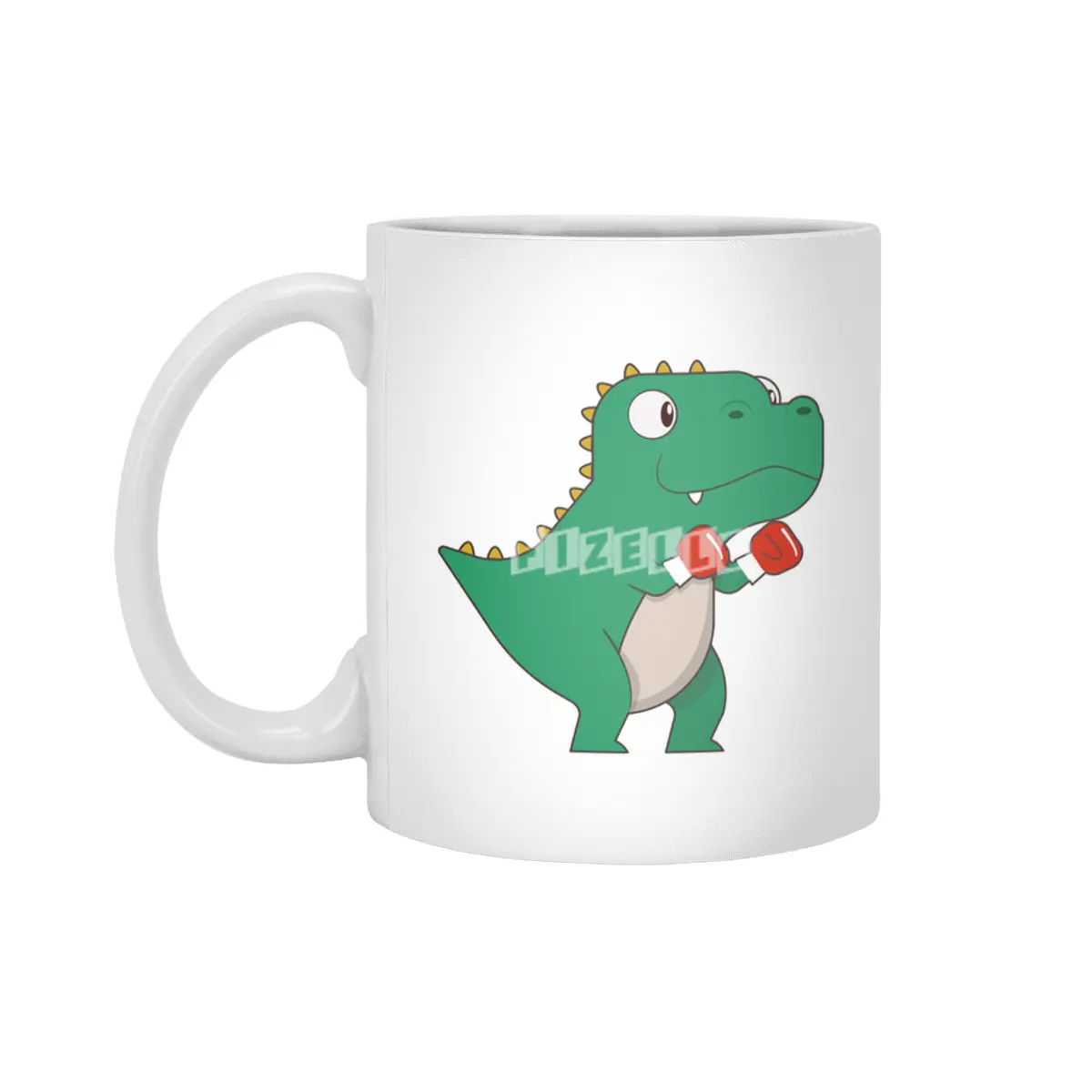 Dinosaur at Boxing with Boxing gloves Beyaz Kupa