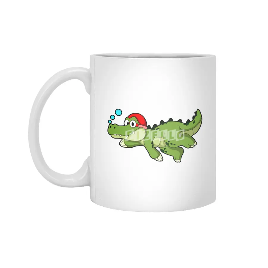 Dinosaur at Swimming under Water Beyaz Kupa