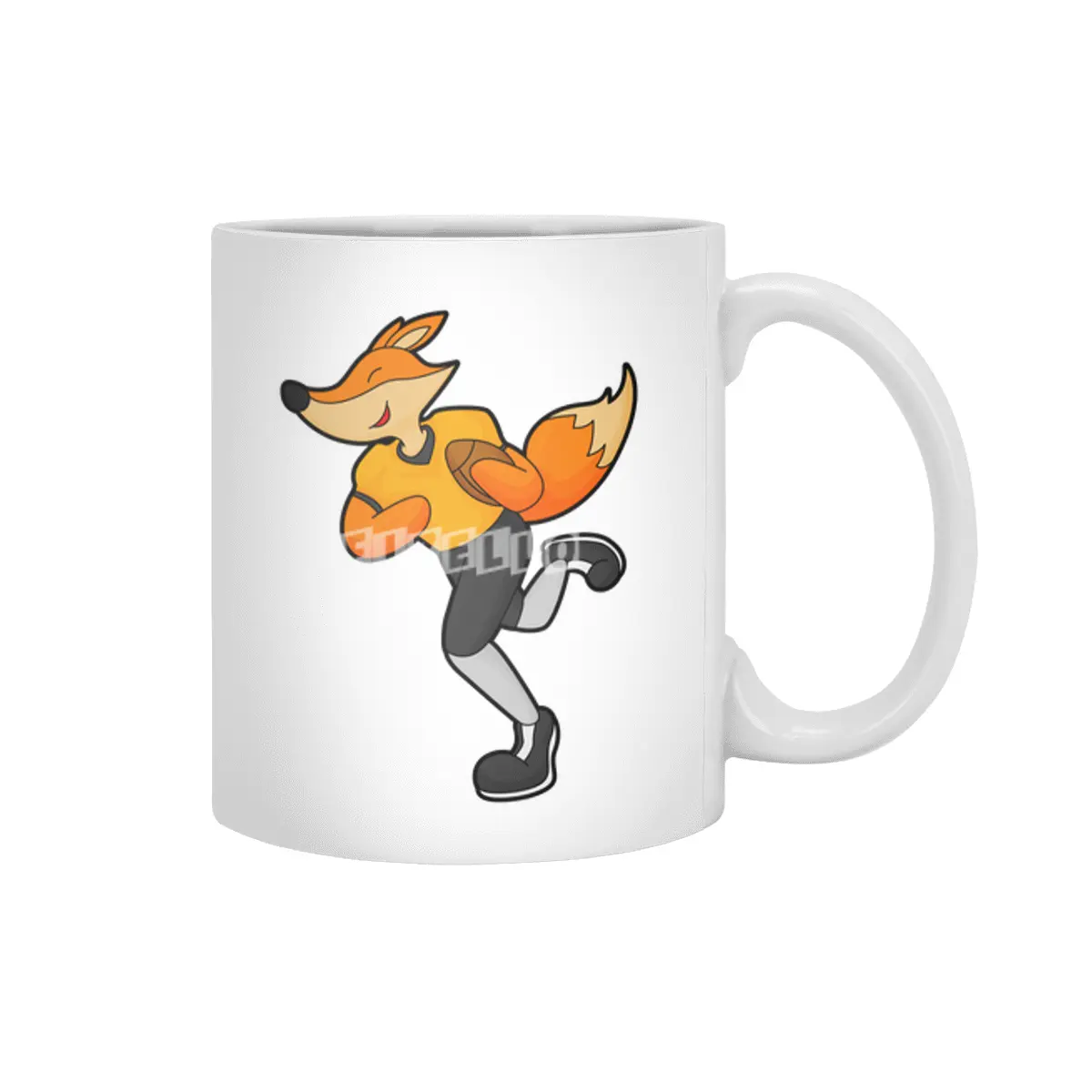 Fox as Football player with Football Beyaz Kupa