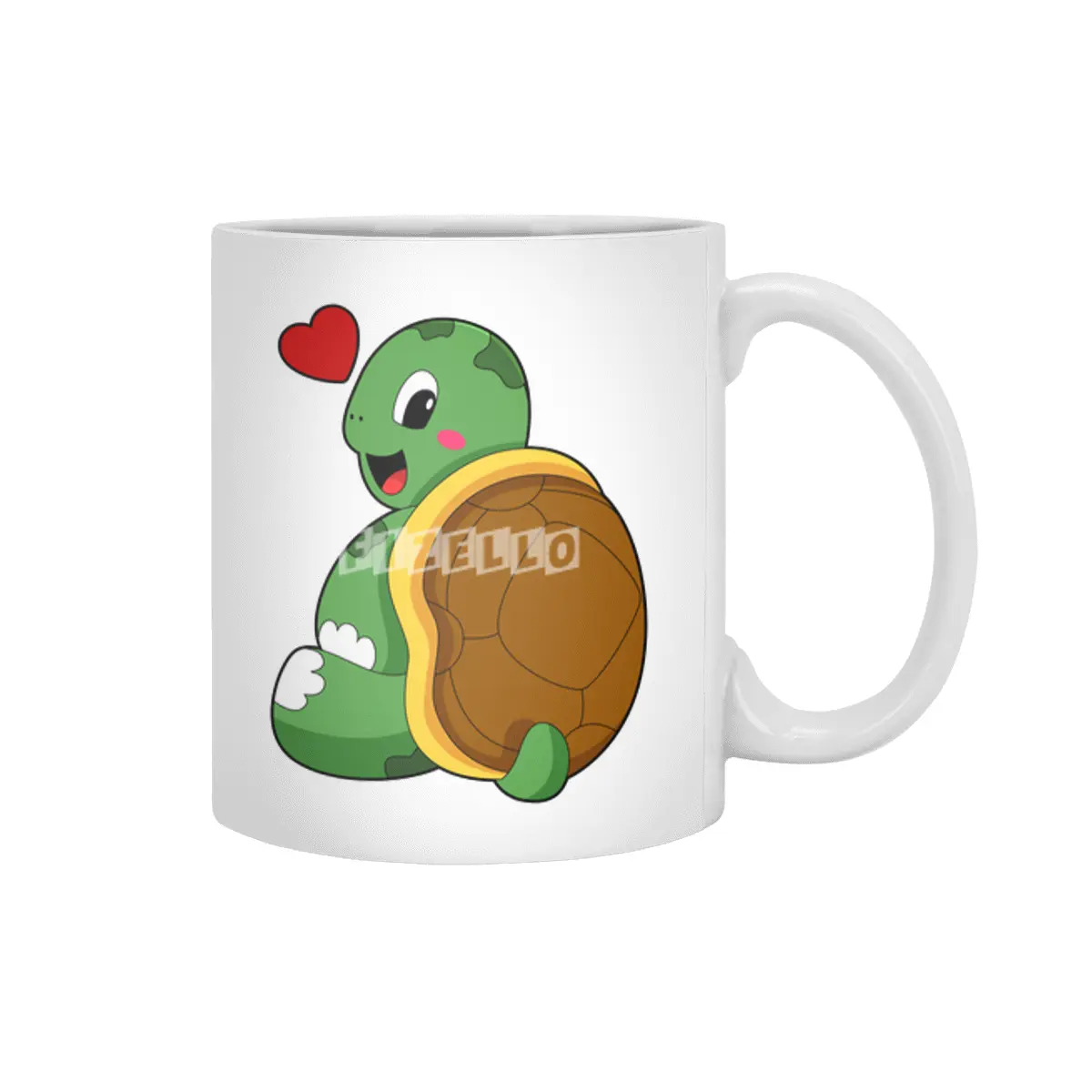 Turtle with Heart Beyaz Kupa