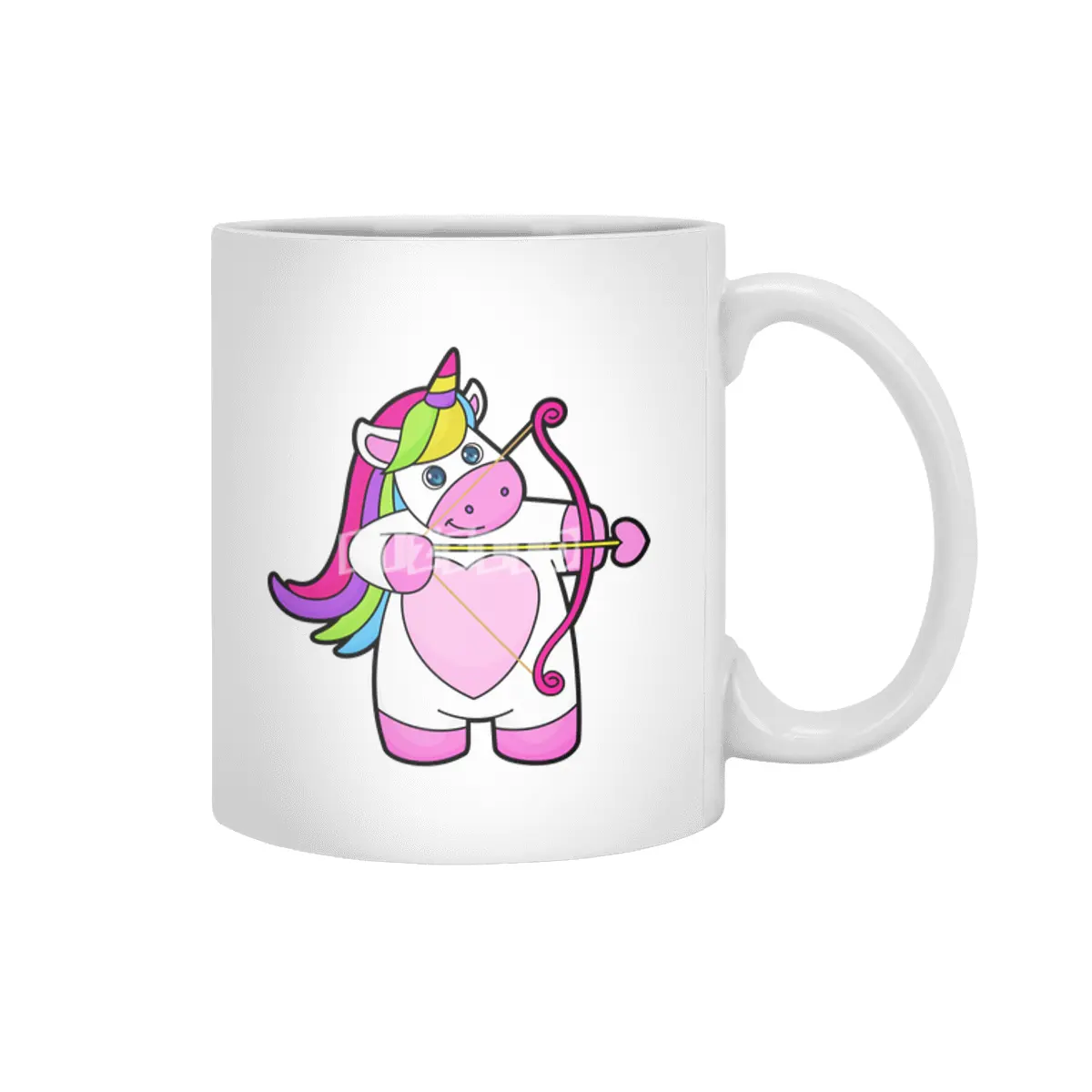 Unicorn as Archer with Bow & Arrow Beyaz Kupa