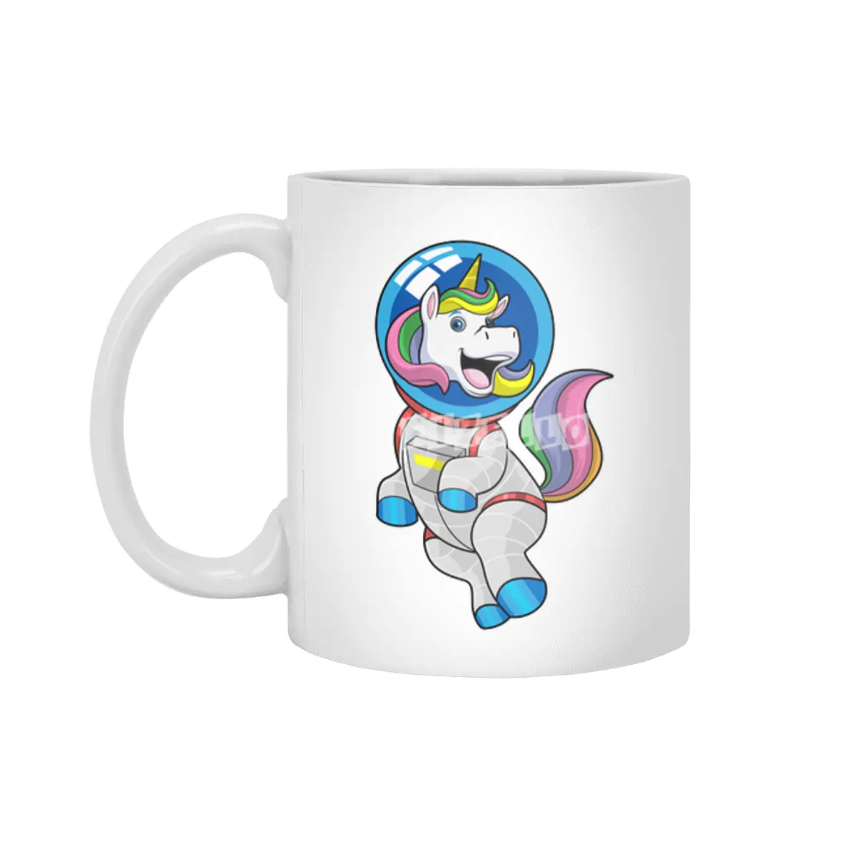 Unicorn as Astronaut in Space Beyaz Kupa