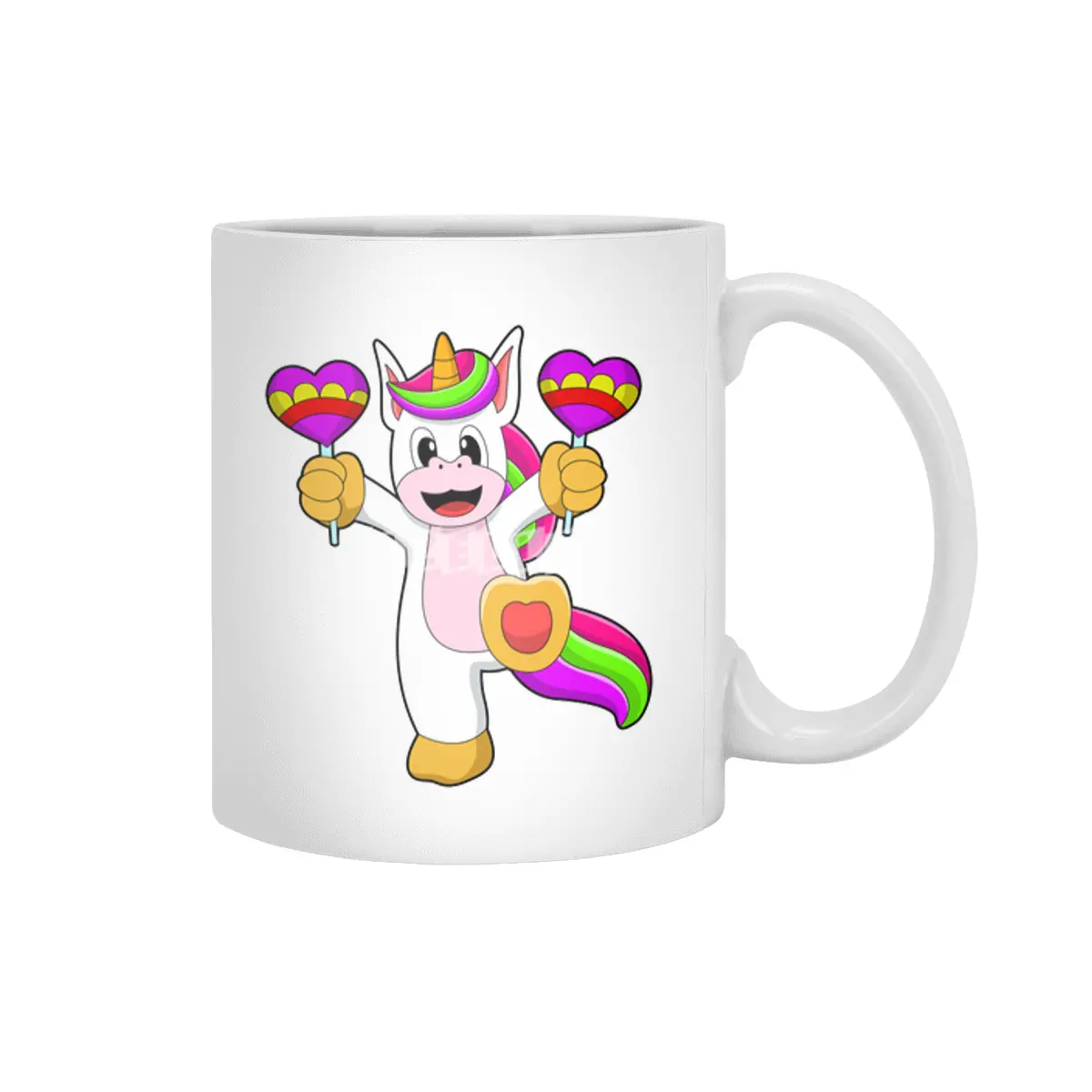 Unicorn with Hearts Beyaz Kupa
