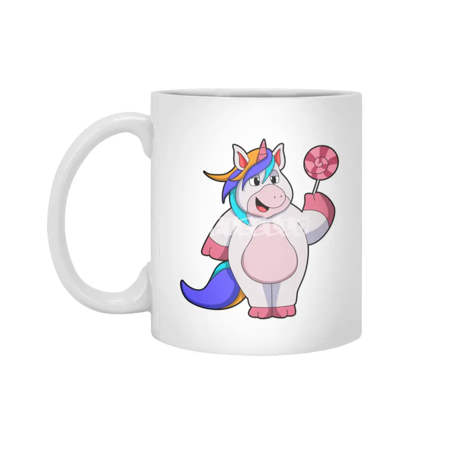Unicorn with Lollipop Beyaz Kupa