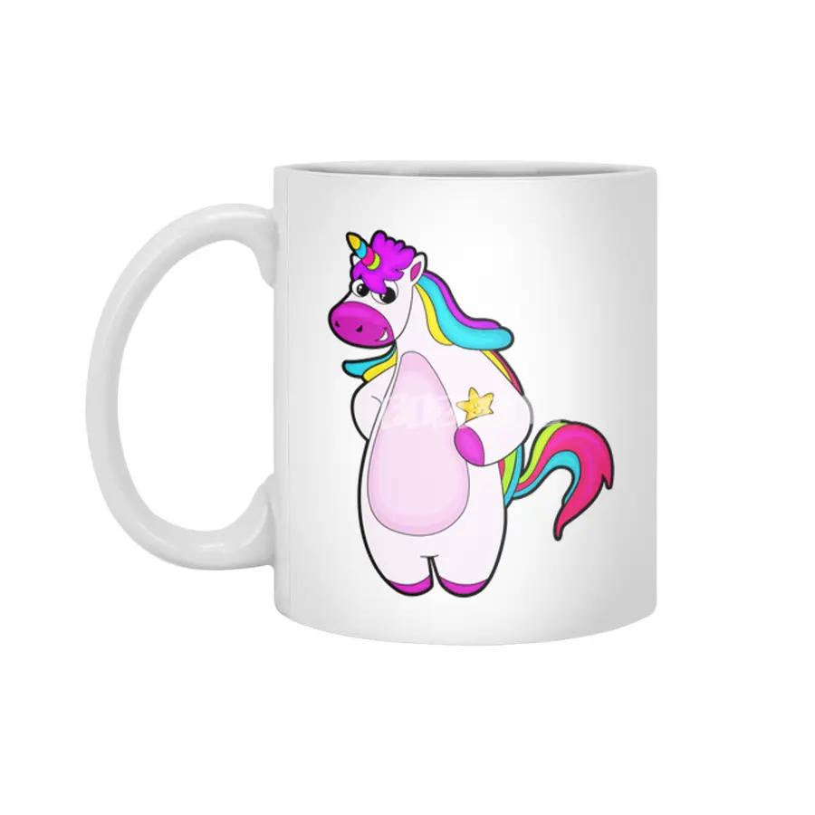 Unicorn with Star Beyaz Kupa